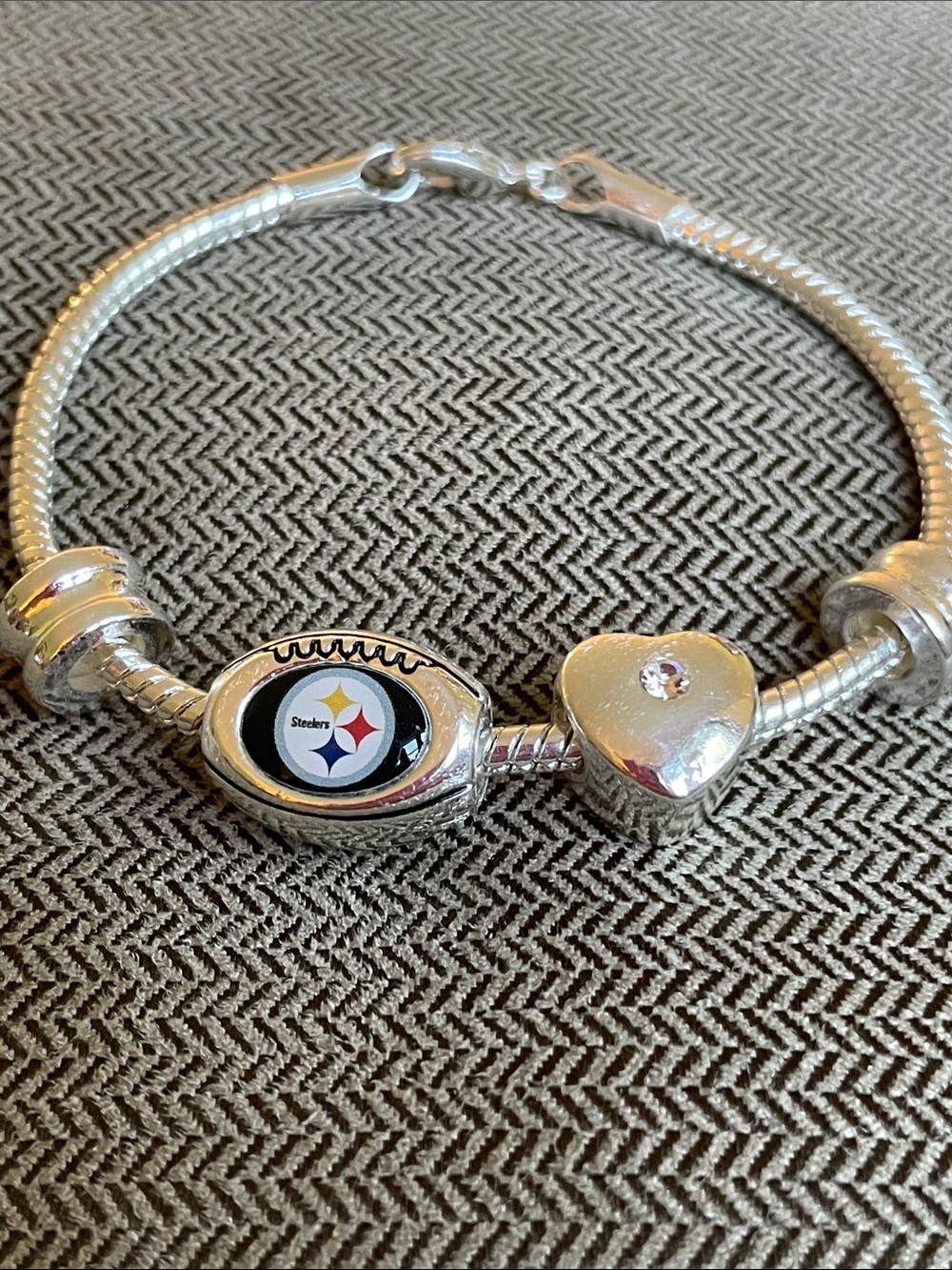 Pittsburgh Steelers Beaded Bracelet